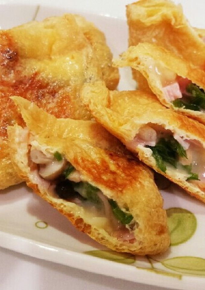 和風ピザ風♧油揚げのはさみ焼き-レシピのメイン写真