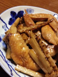 手羽先とごぼうの甘辛煮-レシピのメイン写真