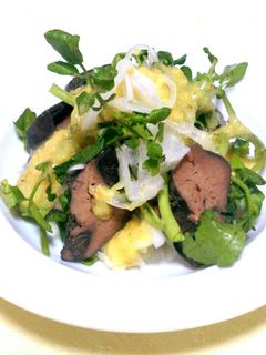 鶏レバーのサラダ仕立て-レシピのメイン写真
