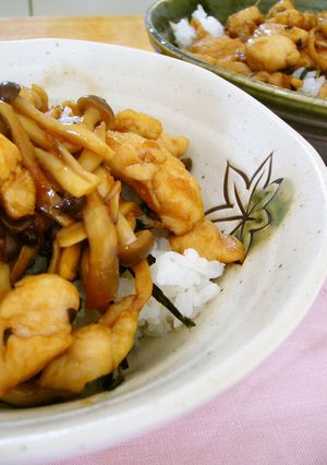 簡単ヘルシー♪きのこ鶏照り焼き丼-レシピのメイン写真