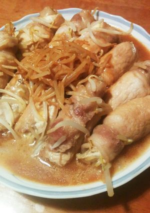 モヤシとチーズの豚ロース巻き-レシピのメイン写真