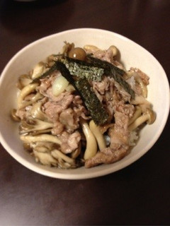 シンプル☆豚肉ときのこの丼!-レシピのメイン写真