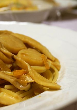 ホタテとエリンギのパスタ（バターポン酢）-レシピのメイン写真