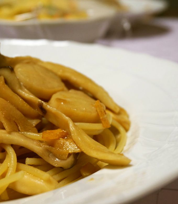 ホタテとエリンギのパスタ（バターポン酢）-レシピのメイン写真