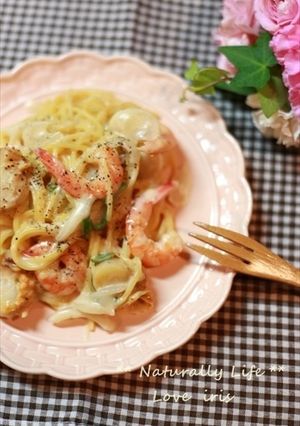 * ワンポットパスタdeカルボナーラ *-レシピのメイン写真