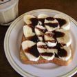 超簡単な朝ごはん♪チョコバナナトースト