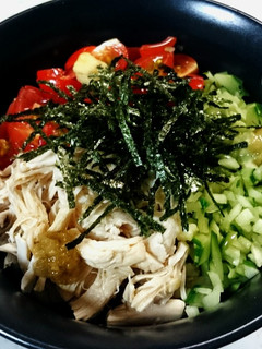 ガッツリ&ヘルシー?鶏のササミの彩り丼♪-レシピのメイン写真