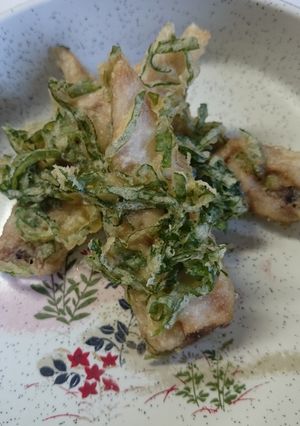 大葉の衣がカリっサクっうまい♪鰯の天ぷら-レシピのメイン写真