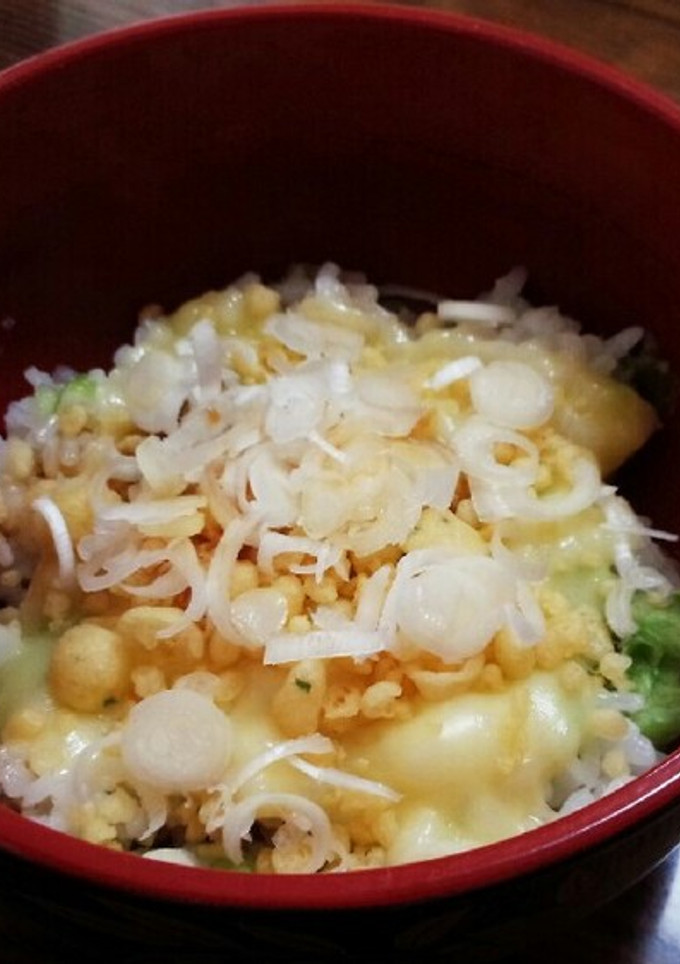 とろーりチーズの揚げ玉丼♪-レシピのメイン写真