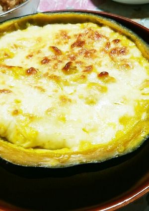 簡単　大きな南瓜で　熱うまグラタン-レシピのメイン写真