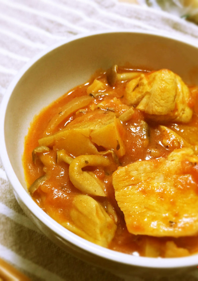 ちょっと本格派？チキンのトマト煮込み-レシピのメイン写真