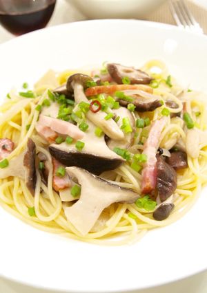 きのことベーコンの♪ペペロン和風パスタ-レシピのメイン写真