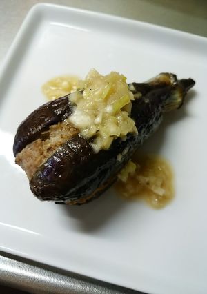 茄子のひき肉挟み焼き-レシピのメイン写真