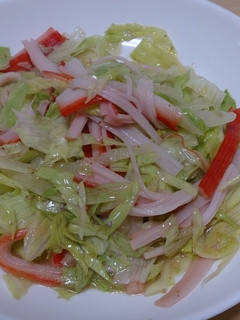 かにかまレタスサラダ~ごまポン酢風~-レシピのメイン写真
