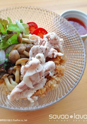 バルサミコとふんわり豚のヘルシー丼-レシピのメイン写真