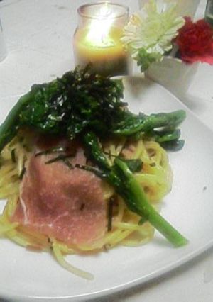 菜の花と生ハムのパスタ-レシピのメイン写真