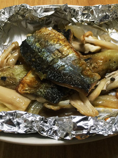 秋刀魚と焼き茄子のホイル焼き その1-レシピのメイン写真