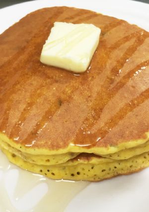 かぼちゃのパンケーキ☆HMで簡単！-レシピのメイン写真