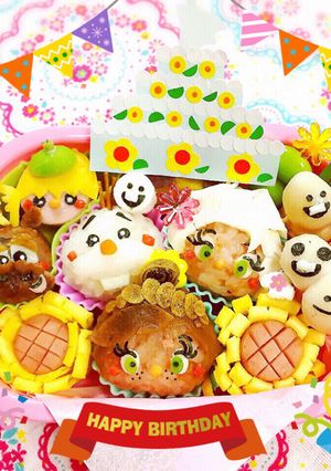 ツムツム アナ雪キャラ弁-レシピのメイン写真
