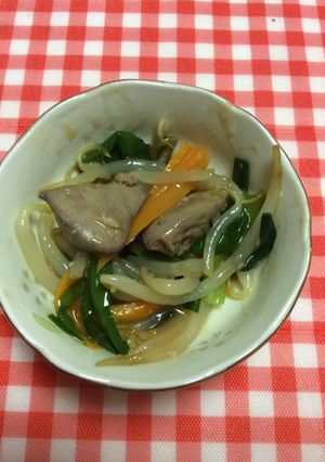 麺つゆで！鷄レバーのもやし炒め-レシピのメイン写真