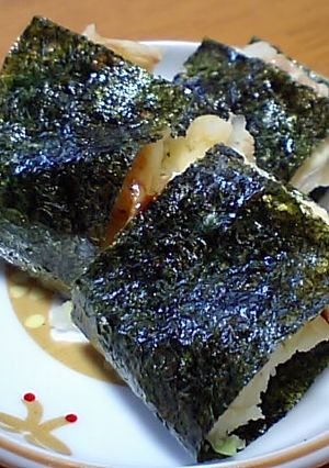 のり巻きお好み焼き　お弁当の１品にどうぞ-レシピのメイン写真