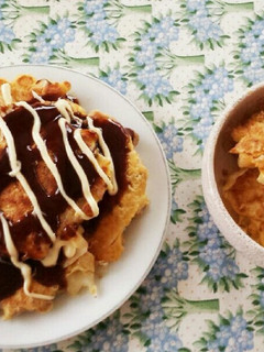 愛犬と一緒にごはん☆簡単お好み焼き風-レシピのメイン写真