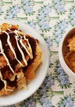 愛犬と一緒にごはん☆簡単お好み焼き風-レシピのメイン写真