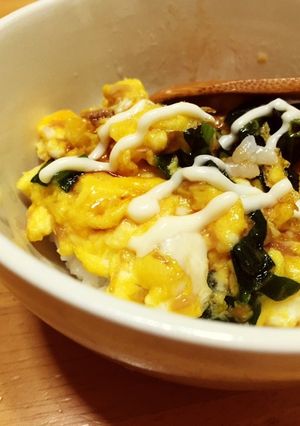 ほうれん草とシーチキンの炒り卵丼♬-レシピのメイン写真
