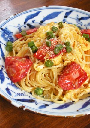 ニセコ産の塩トマトと卵のペペロンチーノ-レシピのメイン写真
