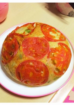 炊飯器で簡単かわいい♡トマト柄オムレツ-レシピのメイン写真