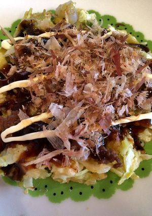 野菜たっぷり☆ひき肉のお好み焼き-レシピのメイン写真
