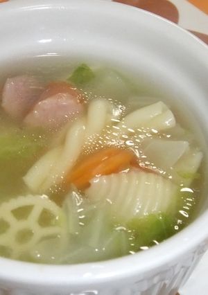 ワンポットパスタ☆サラマカの野菜スープ-レシピのメイン写真