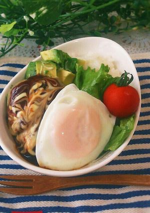 美レシピ♡アボカドハンバーグのロコモコ丼-レシピのメイン写真