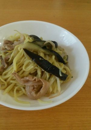 秋ナスと豚肉の松茸風味焼きそば-レシピのメイン写真