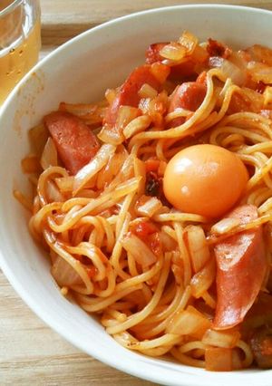 ☆男飯☆００１　酢タマネギ入りナポリタン-レシピのメイン写真