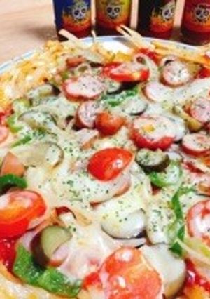 生地不要フライパンじゃがいもサクサクピザ-レシピのメイン写真