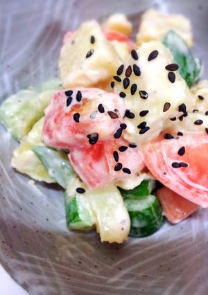 さつま芋のレモン風味マセドアンサラダ-レシピのメイン写真