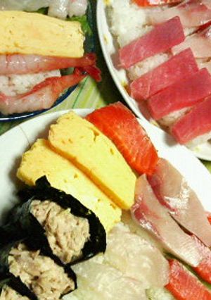 いらっしゃ～い♪我が家は☆握り寿司屋さん-レシピのメイン写真