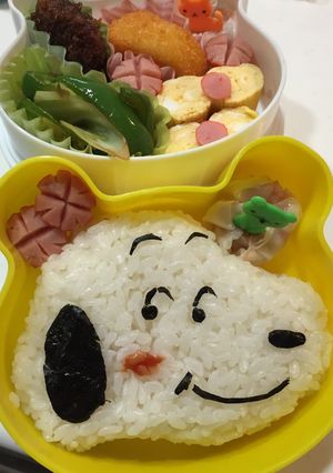 キャラ弁♪スヌーピー弁♪-レシピのメイン写真