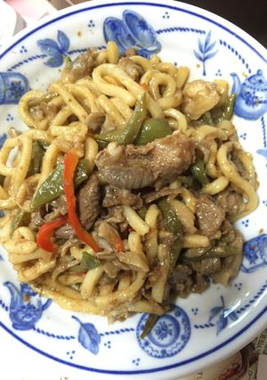 ジンギスカン焼きうどん-レシピのメイン写真