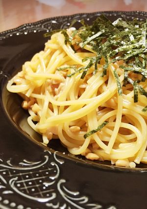 ボウルで和えるだけ！の絶品♡納豆パスタ♡-レシピのメイン写真