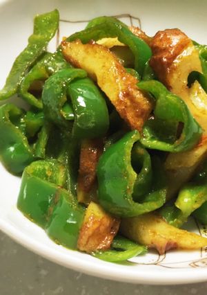 ピーマンちくわの甘辛マヨカレー炒め☆-レシピのメイン写真