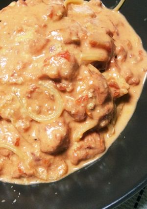 ズワイガニのトマトクリームパスタ-レシピのメイン写真