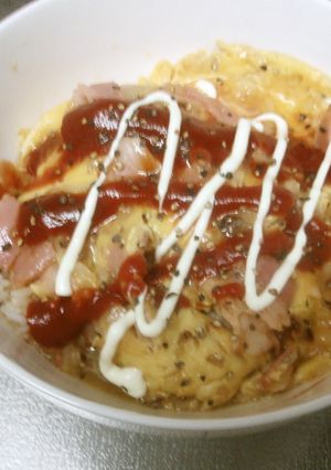 卵とベーコンのトロリ丼焦がしニンニク風味-レシピのメイン写真
