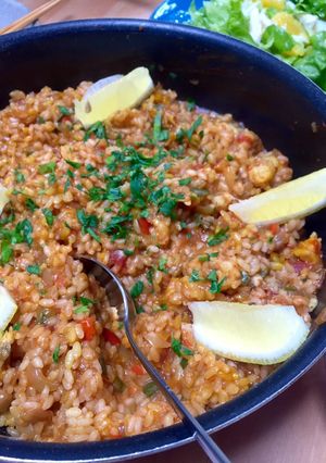 お手軽スペイン料理　−魚介の出汁ごはん−-レシピのメイン写真