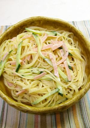 ハムときゅうりのワンポットパスタ-レシピのメイン写真