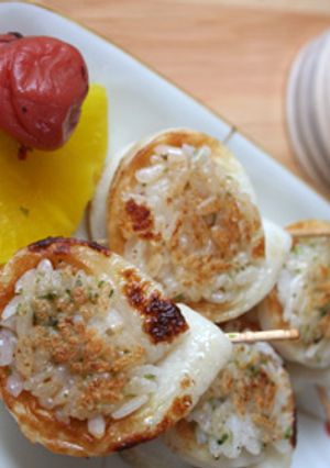 ☻ちくわ巻き巻き!焼きおにぎり☻-レシピのメイン写真