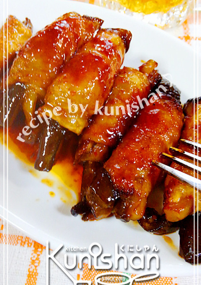なすとエリンギの肉巻き♪-レシピのメイン写真