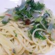 ジャコとセロリの葉っぱパスタ