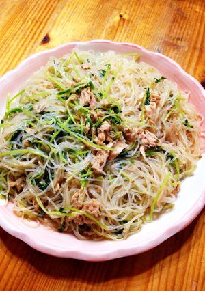 豆苗とツナ春雨の中華和え(*^^*)-レシピのメイン写真